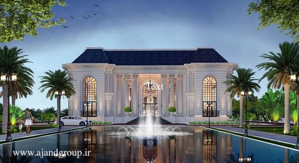 طراحی نمای ویلای لوکس